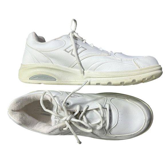 NEW BALANCE mens 812 Rollbar Size 9.5 Mens Walking White Leather Shoes Sneakers - Picture 7 of 10